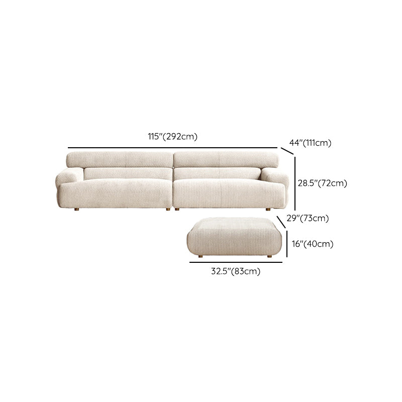 リビングルーム用のタイトなシートフォームソリッドカラー木製埋め込み式アームソファ