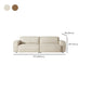 Solid Color Genuine Leather Bonus Room Square Arm 3-seater Sofa