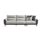 Faux Leather Glam Stain Resistant Square Arm Sofa for Living Room