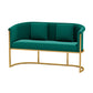 Scandinavian Velvet Pillow Back Sofa for Living Room with Tuxedo Arm 2-Seater Sofa Green Clearhalo 'furn' 'furn_sofas' 'Furniture' 'Living Room Furniture' 'Sofa' 'sofas' 7713908