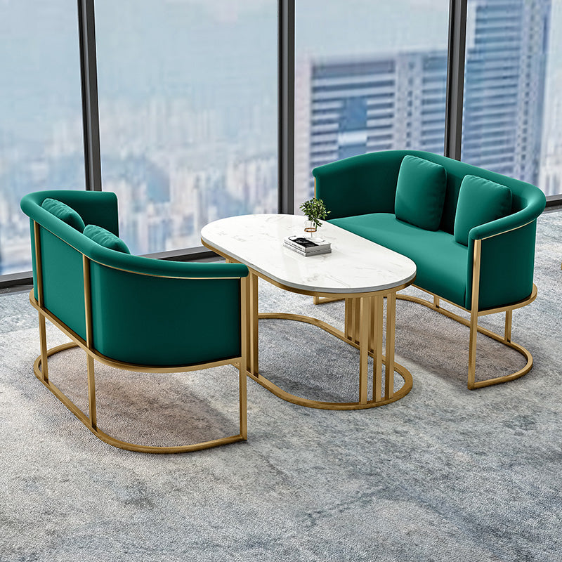 Scandinavian Velvet Pillow Back Sofa for Living Room with Tuxedo Arm Clearhalo 'furn' 'furn_sofas' 'Furniture' 'Living Room Furniture' 'Sofa' 'sofas' 7713910