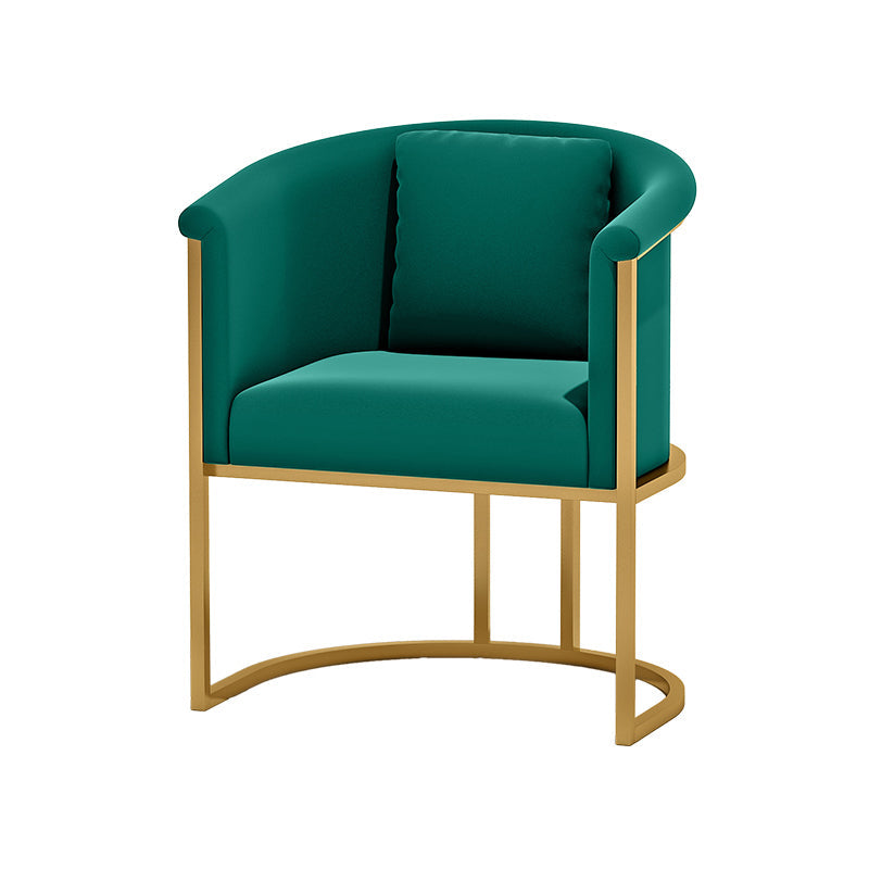 Scandinavian Velvet Pillow Back Sofa for Living Room with Tuxedo Arm 1-Seater Sofa Green Clearhalo 'furn' 'furn_sofas' 'Furniture' 'Living Room Furniture' 'Sofa' 'sofas' 7713915