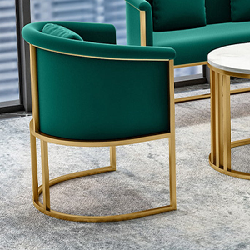 Scandinavian Velvet Pillow Back Sofa for Living Room with Tuxedo Arm Clearhalo 'furn' 'furn_sofas' 'Furniture' 'Living Room Furniture' 'Sofa' 'sofas' 7713921