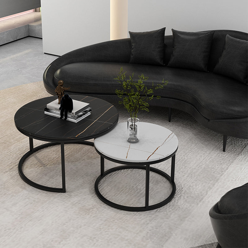 Contemporary Faux Leather Sloped Arm Sofa in Black For Living Room Clearhalo 'furn' 'furn_sofas' 'Furniture' 'Living Room Furniture' 'Sofa' 'sofas' 7713934