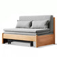 31.5" W Solid Wood Removable Sleeper Sofa Scandinavian Sofa Bed 61"L x 31"W x 28"H Gray Clearhalo 'furn' 'furn_futons' 'Furniture' 'Futons & Daybeds' 'Futons' 'Living Room Furniture' 7713957