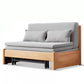 31.5" W Solid Wood Removable Sleeper Sofa Scandinavian Sofa Bed 61"L x 31"W x 28"H Light Grey Clearhalo 'furn' 'furn_futons' 'Furniture' 'Futons & Daybeds' 'Futons' 'Living Room Furniture' 7713965
