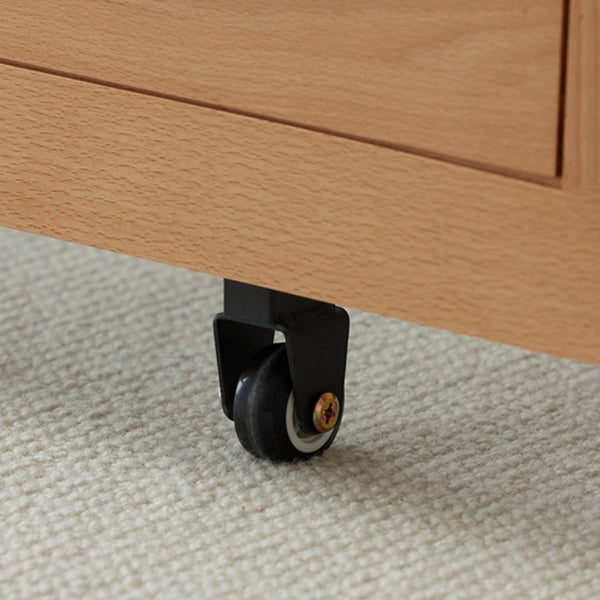 スカンジナビアのソリッドウッドソファ布団取り外し可能なファブリックスリーパーソファ