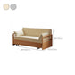 Scandinavische vaste houten bank futon verwijderbare stof slaper bank