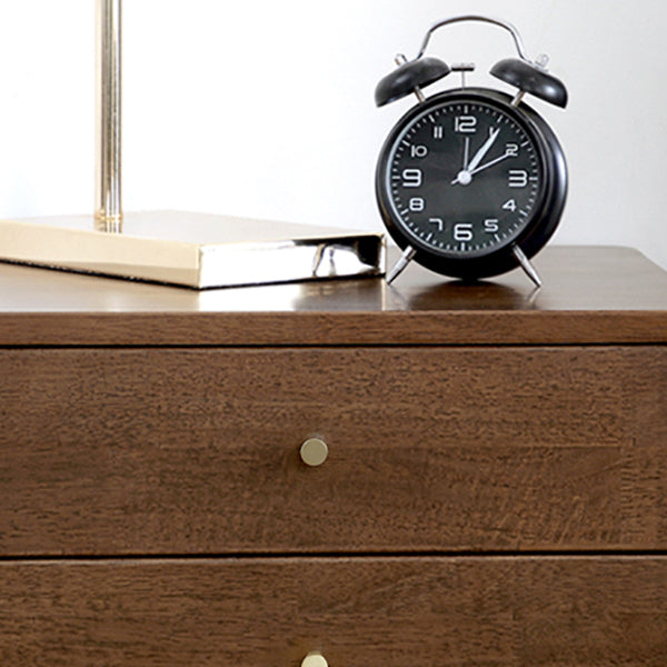 Tiroirs de table de chevet de table en bois en caoutchouc glam inclus avec les jambes