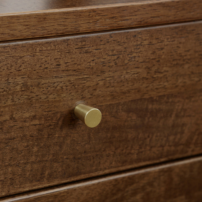 Tiroirs de table de chevet de table en bois en caoutchouc glam inclus avec les jambes