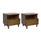 Tiroirs de table de chevet de table en bois en caoutchouc glam inclus avec les jambes