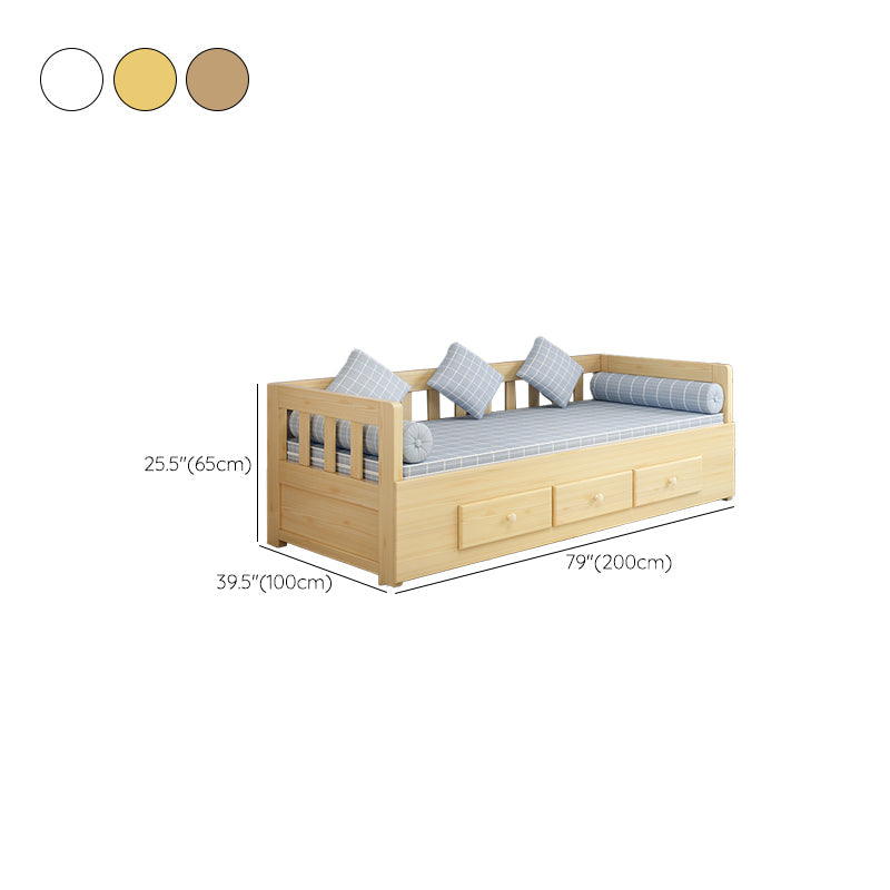 Divano materasso staccabile scandinavo divano letto in legno massiccio