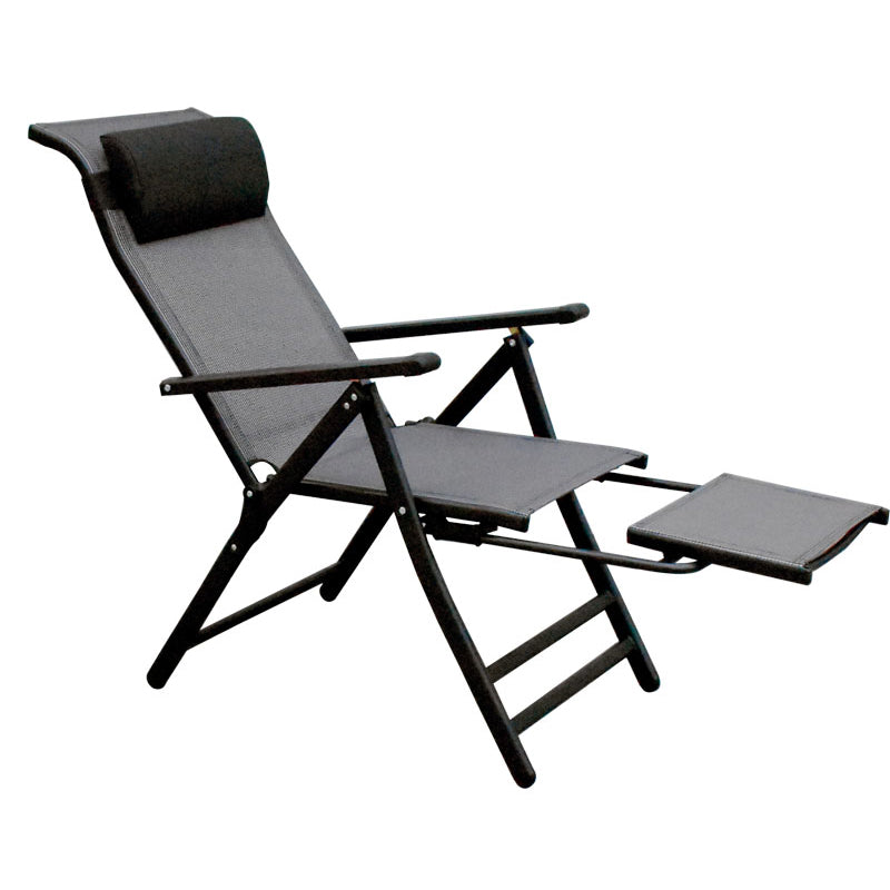 Modern Metal Single Ergonimic Recliner with Pillow Adjustable Solid Color 160° Lie Gray Clearhalo 'Chairs & Seating' 'furn' 'furn_recliners' 'Furniture' 'Living Room Furniture' 'Recliners' 7715359