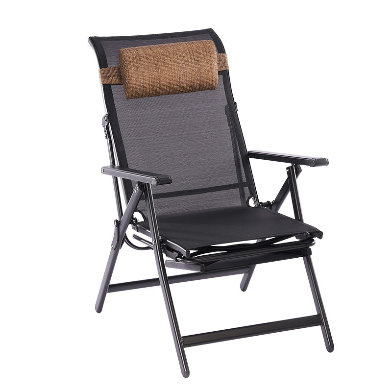 Modern Metal Single Ergonimic Recliner with Pillow Adjustable Solid Color Clearhalo 'Chairs & Seating' 'furn' 'furn_recliners' 'Furniture' 'Living Room Furniture' 'Recliners' 7715363