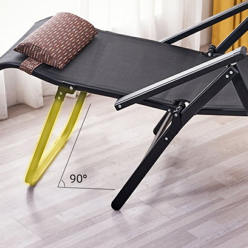 Modern Metal Single Ergonimic Recliner with Pillow Adjustable Solid Color Clearhalo 'Chairs & Seating' 'furn' 'furn_recliners' 'Furniture' 'Living Room Furniture' 'Recliners' 7715365