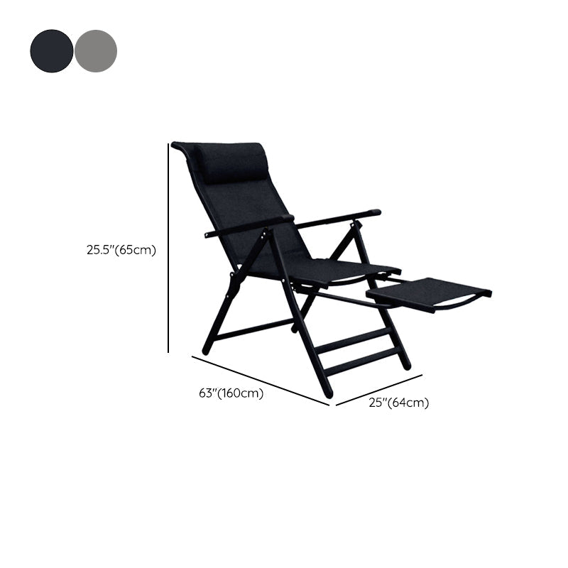 Modern Metal Single Ergonimic Recliner with Pillow Adjustable Solid Color Clearhalo 'Chairs & Seating' 'furn' 'furn_recliners' 'Furniture' 'Living Room Furniture' 'Recliners' 7715367