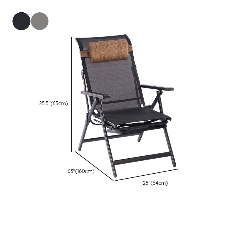 Modern Metal Single Ergonimic Recliner with Pillow Adjustable Solid Color Clearhalo 'Chairs & Seating' 'furn' 'furn_recliners' 'Furniture' 'Living Room Furniture' 'Recliners' 7715368