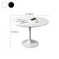 Minimalist White and Black Round Table with Tulip Style for 4 Person Clearhalo 'Dining Tables & Seating' 'Dining Tables' 'dining_table' 'furn' 'furn_dining_table' 'Furniture' 'Kitchen & Dining Furniture' 7717321