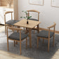 Square Dining Table Modern Plastic Tabletop with Metal Trestle Base Clearhalo 'Dining Tables & Seating' 'Dining Tables' 'dining_table' 'furn' 'furn_dining_table' 'Furniture' 'Kitchen & Dining Furniture' 7717337