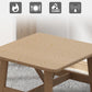 Square Dining Table Modern Plastic Tabletop with Metal Trestle Base Clearhalo 'Dining Tables & Seating' 'Dining Tables' 'dining_table' 'furn' 'furn_dining_table' 'Furniture' 'Kitchen & Dining Furniture' 7717340