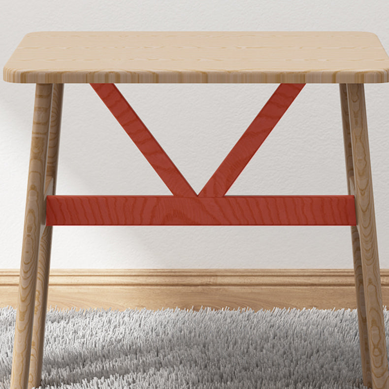 Square Dining Table Modern Plastic Tabletop with Metal Trestle Base Clearhalo 'Dining Tables & Seating' 'Dining Tables' 'dining_table' 'furn' 'furn_dining_table' 'Furniture' 'Kitchen & Dining Furniture' 7717342