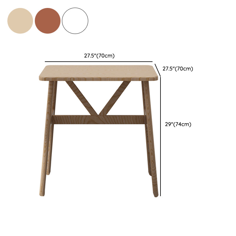 Square Dining Table Modern Plastic Tabletop with Metal Trestle Base Clearhalo 'Dining Tables & Seating' 'Dining Tables' 'dining_table' 'furn' 'furn_dining_table' 'Furniture' 'Kitchen & Dining Furniture' 7717346