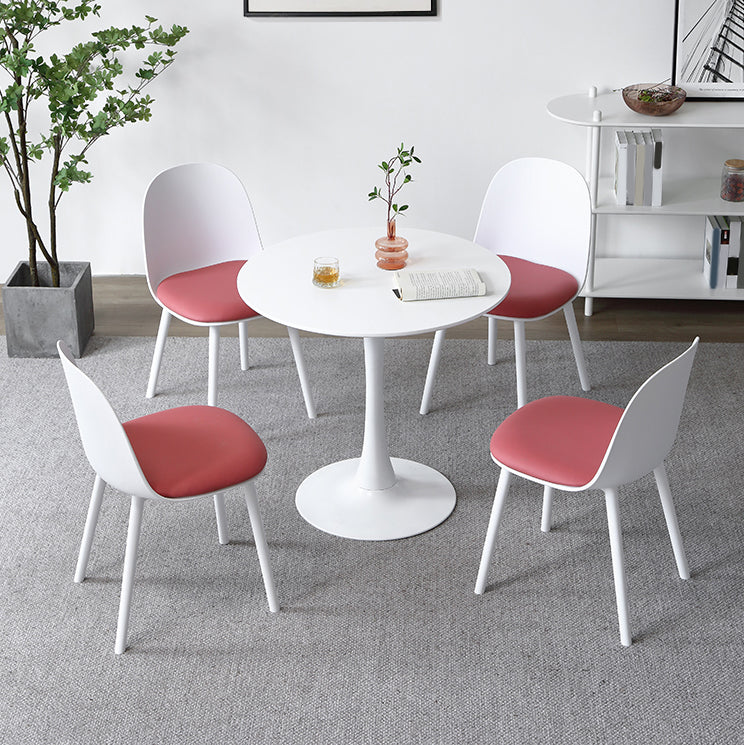 Tavolo da pranzo in legno rotondo minimalista con stile tulipano per 4 persone