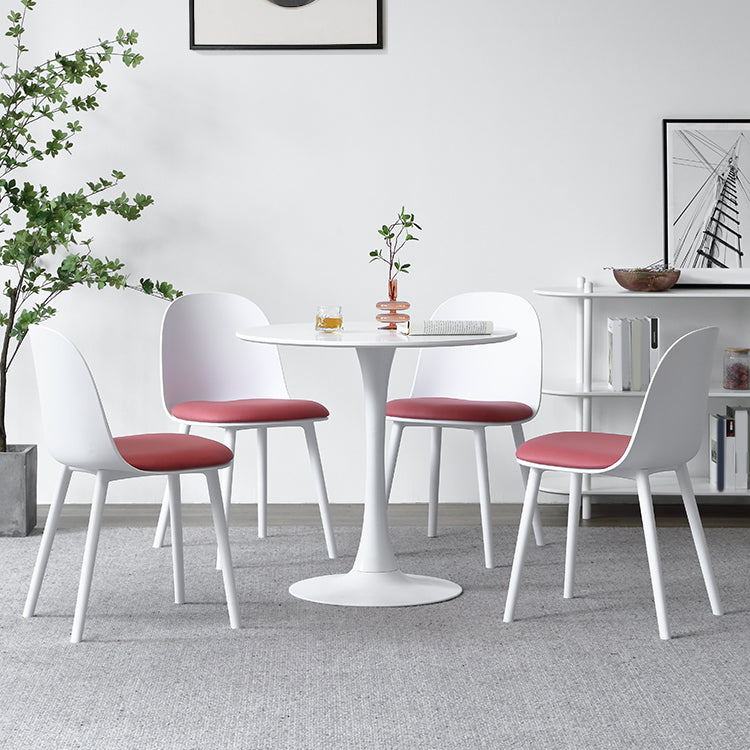 Tavolo da pranzo in legno rotondo minimalista con stile tulipano per 4 persone