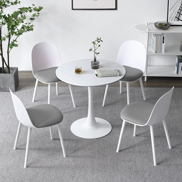 Tavolo da pranzo in legno rotondo minimalista con stile tulipano per 4 persone