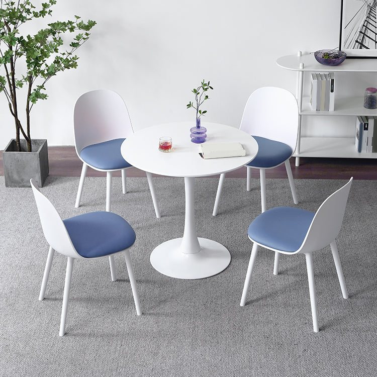 Tavolo da pranzo in legno rotondo minimalista con stile tulipano per 4 persone