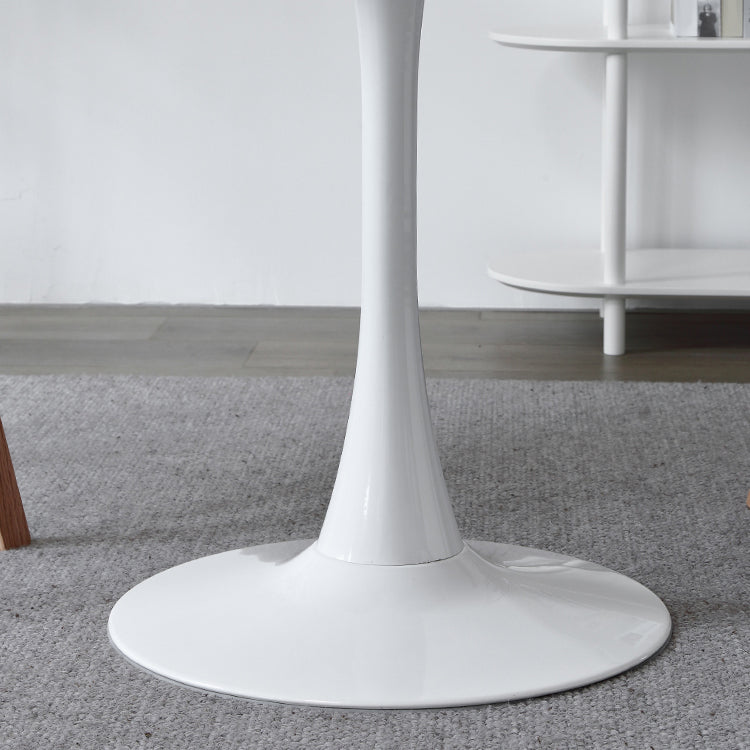 Tavolo da pranzo in legno rotondo minimalista con stile tulipano per 4 persone
