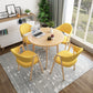 Round Dinner Table Modern Natural Wooden Tabletop for 2 Persons