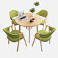 Round Dinner Table Modern Natural Wooden Tabletop for 2 Persons