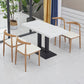 Moderner Holz -Esstisch mit Metallbeinen für Wohnzimmer