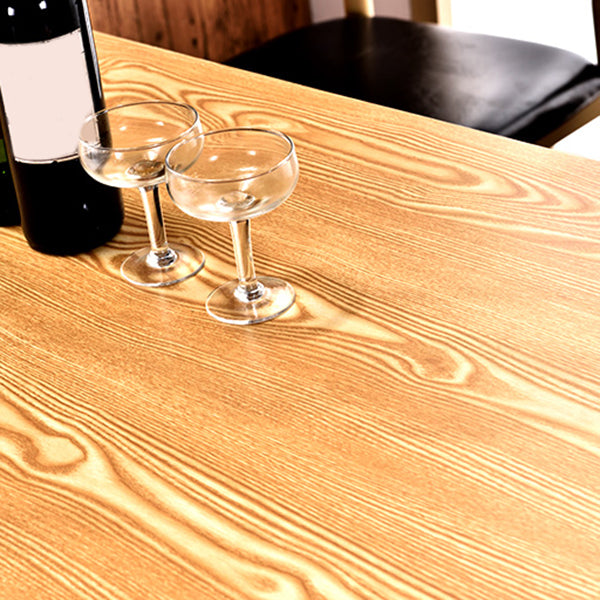 Moderner Holz -Esstisch mit Metallbeinen für Wohnzimmer