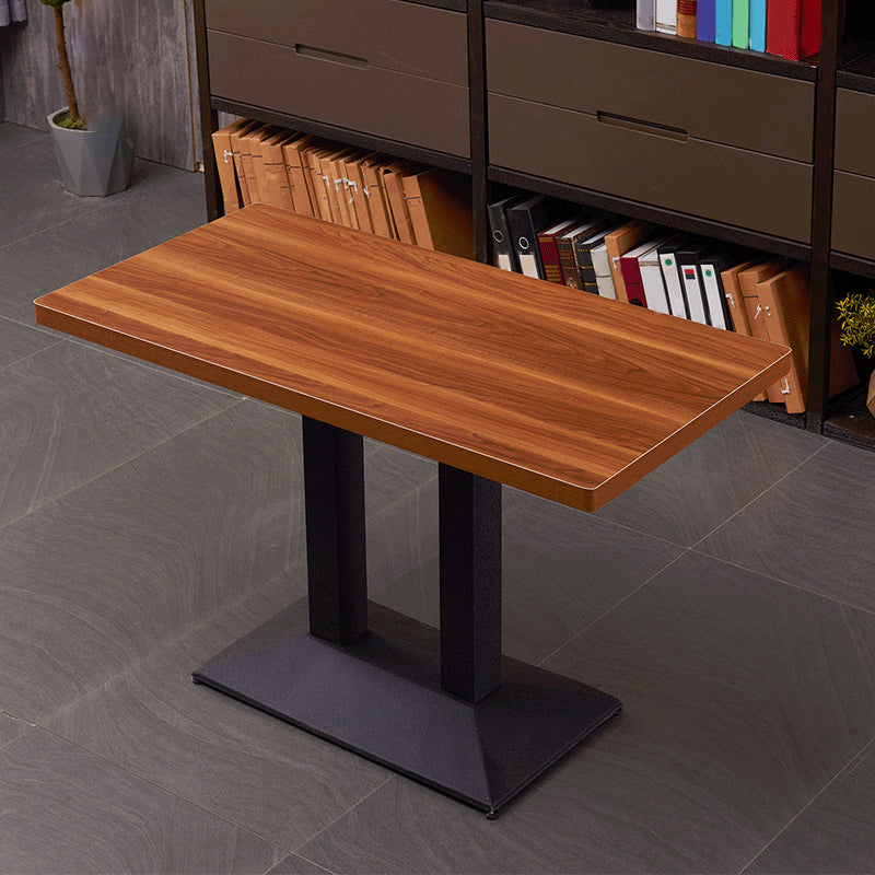 Moderner Holz -Esstisch mit Metallbeinen für Wohnzimmer