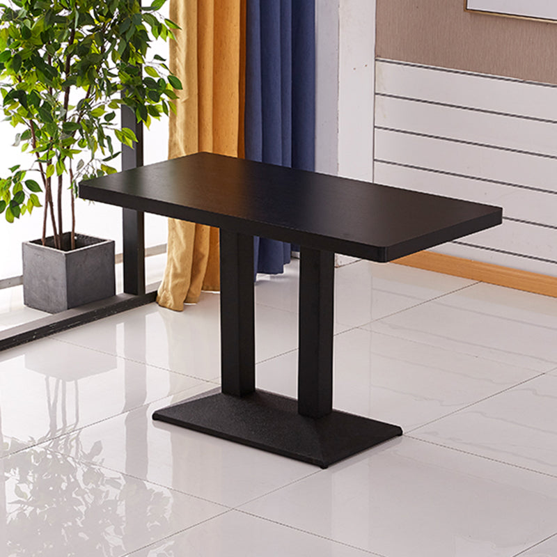 Moderner Holz -Esstisch mit Metallbeinen für Wohnzimmer