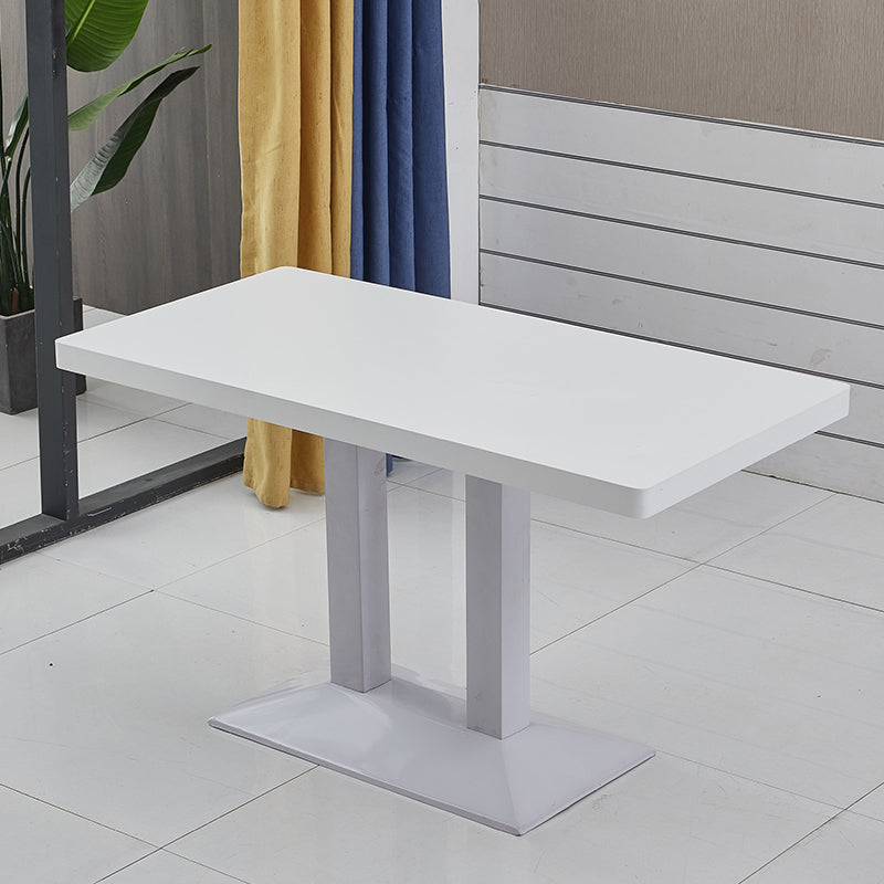 Moderner Holz -Esstisch mit Metallbeinen für Wohnzimmer