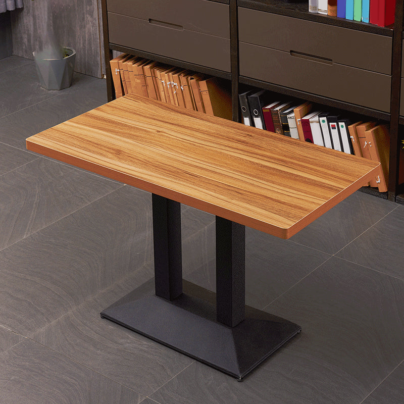 Moderner Holz -Esstisch mit Metallbeinen für Wohnzimmer