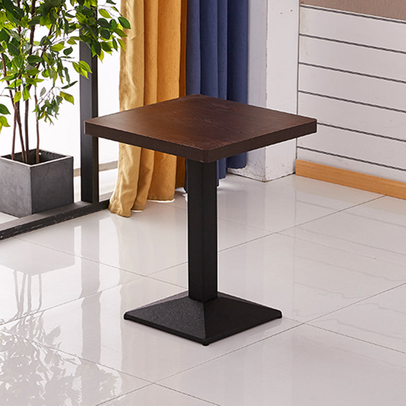 Moderner Holz -Esstisch mit Metallbeinen für Wohnzimmer