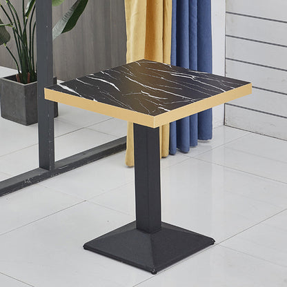 Moderner Holz -Esstisch mit Metallbeinen für Wohnzimmer