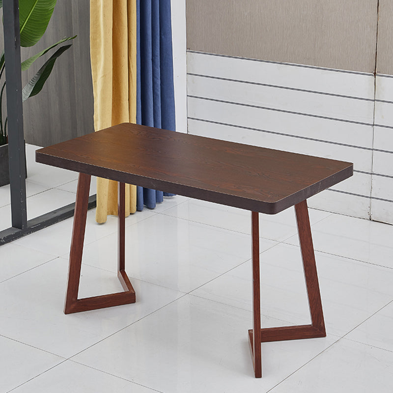 Moderner Holz -Esstisch mit Metallbeinen für Wohnzimmer