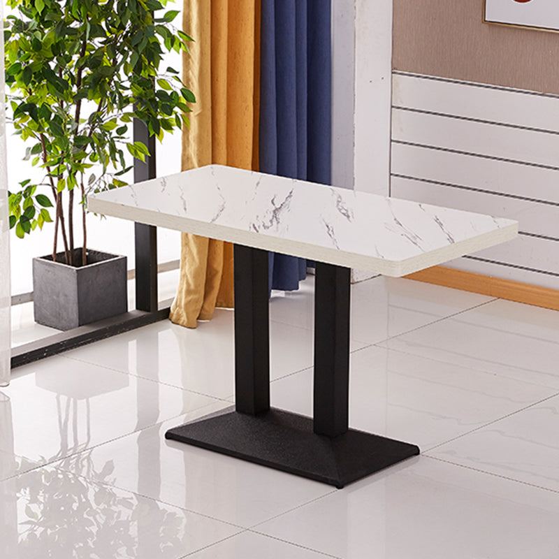 Moderner Holz -Esstisch mit Metallbeinen für Wohnzimmer