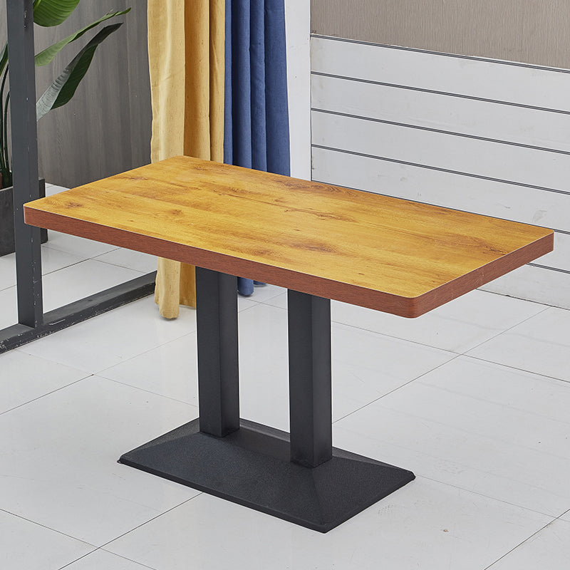 Moderner Holz -Esstisch mit Metallbeinen für Wohnzimmer