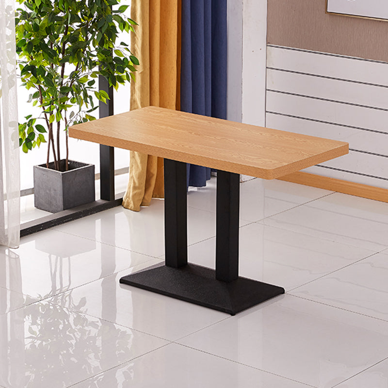 Moderner Holz -Esstisch mit Metallbeinen für Wohnzimmer