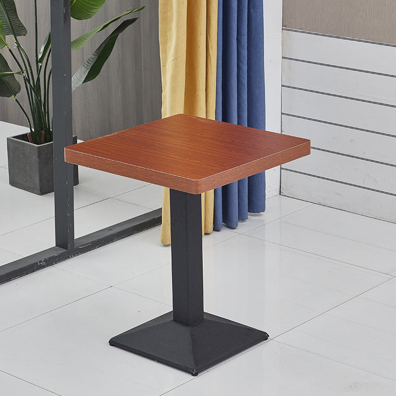 Moderner Holz -Esstisch mit Metallbeinen für Wohnzimmer