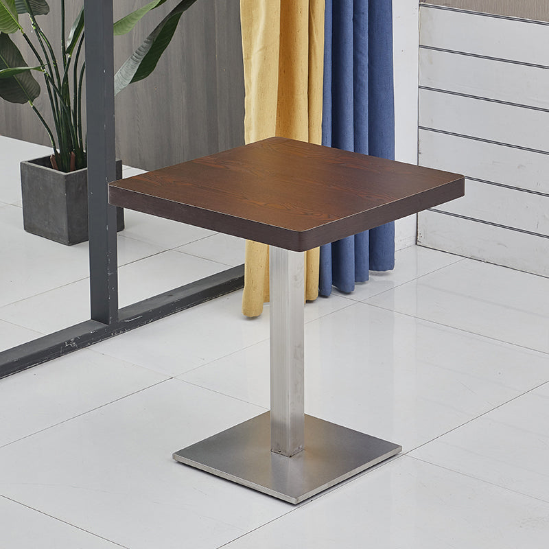 Moderner Holz -Esstisch mit Metallbeinen für Wohnzimmer