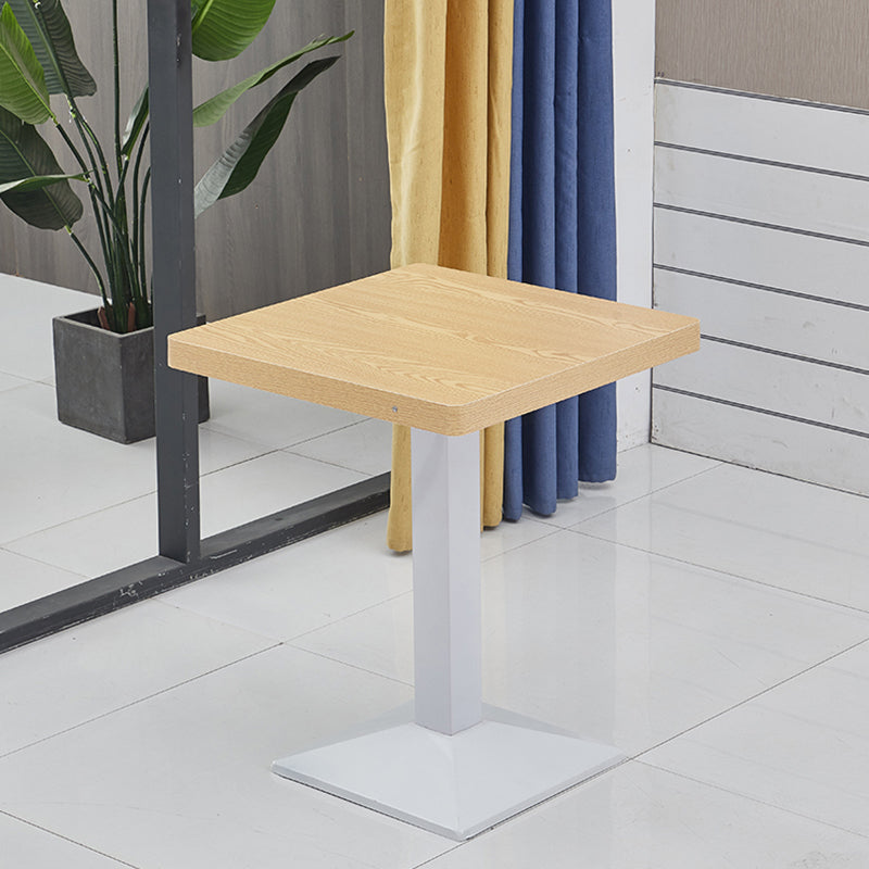 Moderner Holz -Esstisch mit Metallbeinen für Wohnzimmer