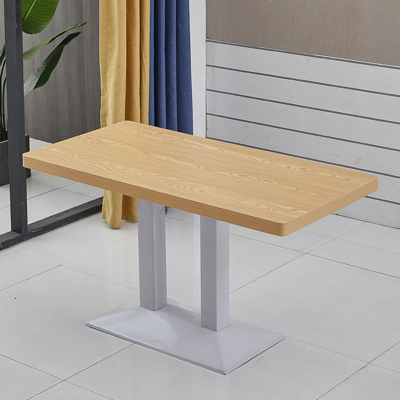 Moderner Holz -Esstisch mit Metallbeinen für Wohnzimmer