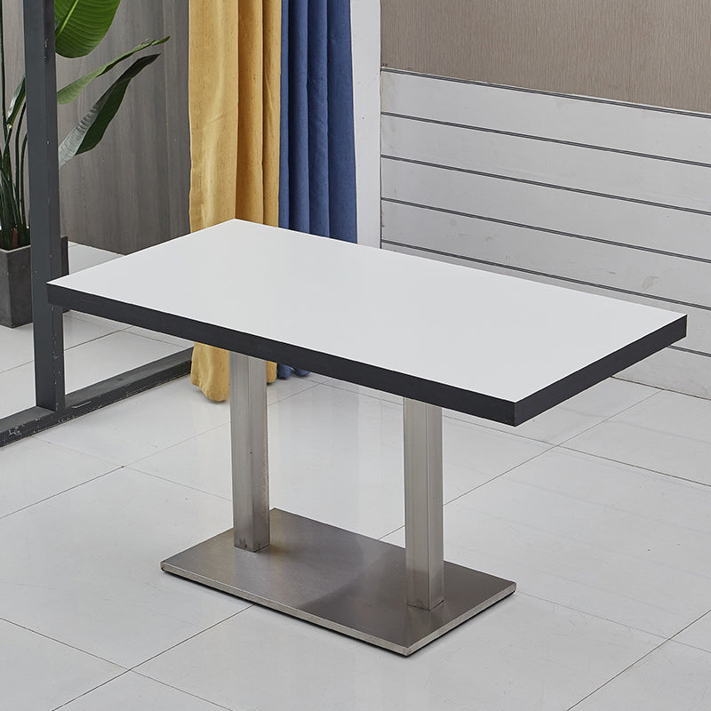 Moderner Holz -Esstisch mit Metallbeinen für Wohnzimmer